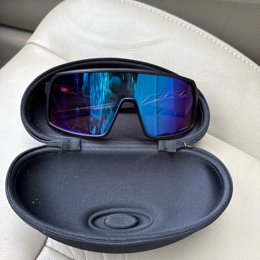 Oakley Sunglasses with Vibrant Blue and Purple Lenses
